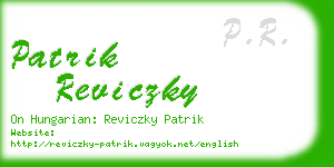 patrik reviczky business card